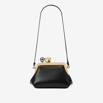 Jacquemus Le Berlingot Black Crossbody Bag With Removable Strap In Leather For Women