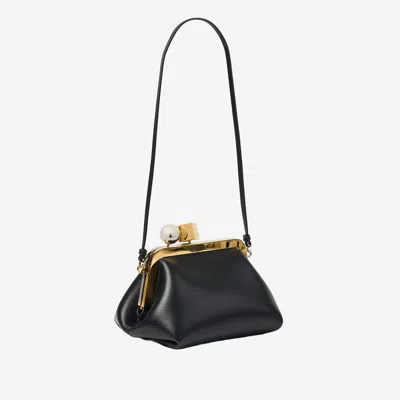 Jacquemus Le Berlingot Black Crossbody Bag With Removable Strap In Leather For Women