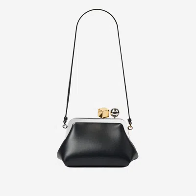 Jacquemus Le Berlingot Black Crossbody Bag With Removable Strap In Leather For Women
