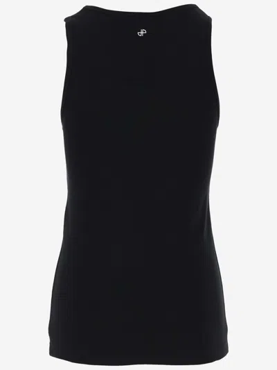 Patou Modern Sleeveless Scoop Neck Tank Top In Black