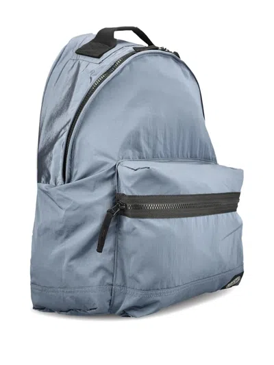 Stone Island Backpack Adjustable Straps Front Zip Pocket Top Handle In Black