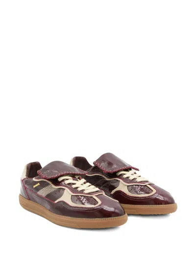 Alohas Tb.490 Club Patent Deep Burgundy Leather Sneakers In Brown