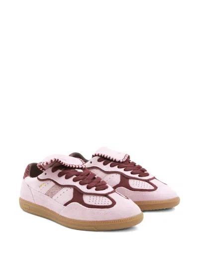 Alohas Tb.490 Club Suede Pink Leather Sneakers Altezza Tacco 2 Cm In Multi
