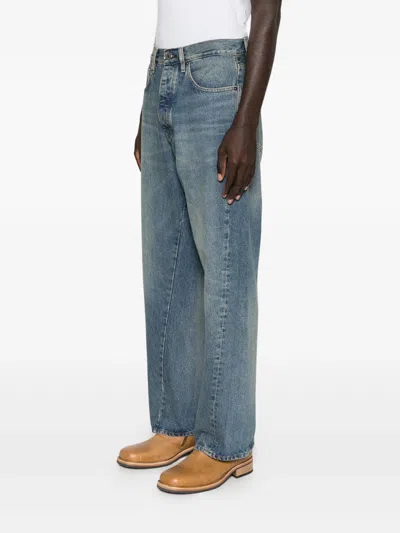 Sunflower Loose Fit Vintage-washed Organic Denim Jeans In Blue