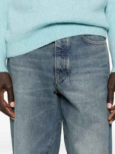 Sunflower Loose Fit Vintage-washed Organic Denim Jeans In Blue