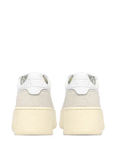 Autry Platform Panelled Sneakers In White