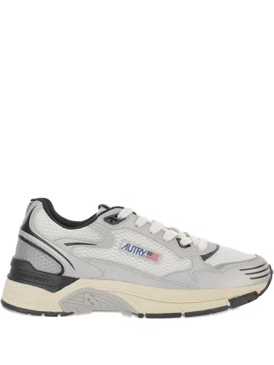 Autry Hyperway Sneaker In Mesh And Suede Sneakers Silver In Gray