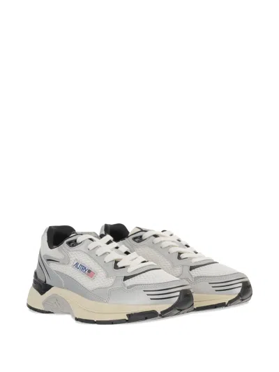 Autry Hyperway Sneaker In Mesh And Suede Sneakers Silver In Gray
