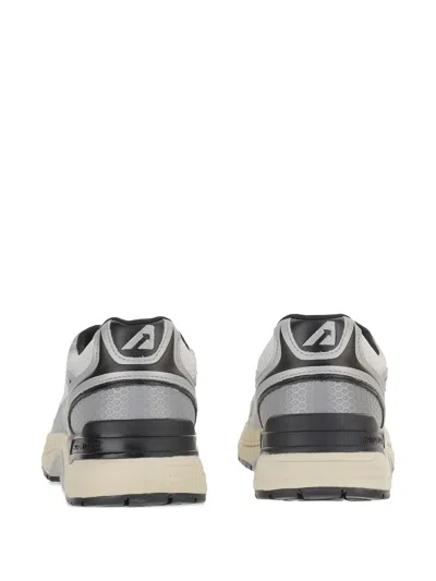 Autry Hyperway Sneaker In Mesh And Suede Sneakers Silver In Gray