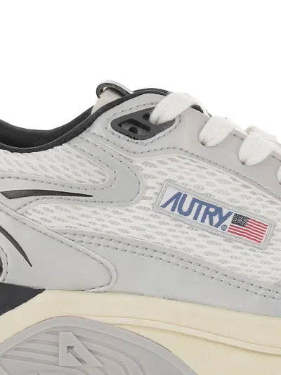 Autry Hyperway Sneaker In Mesh And Suede Sneakers Silver In Gray