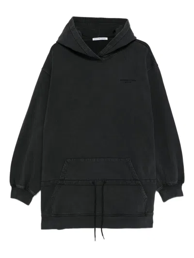 Alexander Wang Alexanderwang. T Dropped Waist Hoodie Dress In Gray