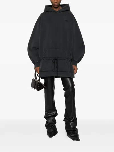 Alexander Wang Alexanderwang. T Dropped Waist Hoodie Dress In Gray