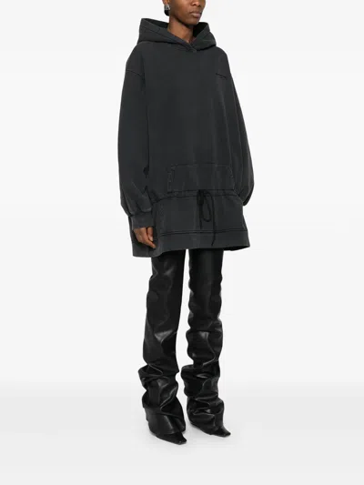 Alexander Wang Alexanderwang. T Dropped Waist Hoodie Dress In Gray