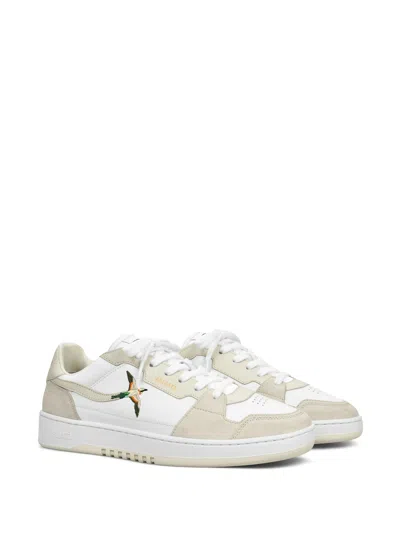 Axel Arigato Dice Lo Embroidered Leather Sneakers In White
