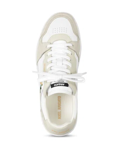 Axel Arigato Dice Lo Embroidered Leather Sneakers In White
