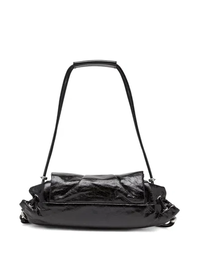 Diesel Cinch-d With Adjustable Strap And Drawstring Sides In Black