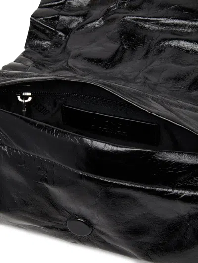 Diesel Cinch-d With Adjustable Strap And Drawstring Sides In Black