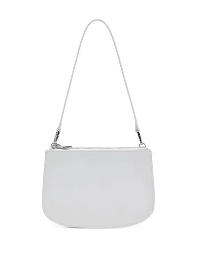 Diesel Smooth Leather Shoulder Handbag With Adjustable Strap In White