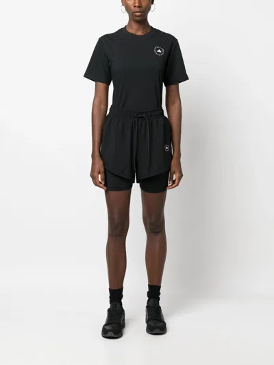 Adidas By Stella Mccartney Adidas By Stella Mc Cartney Logo Sporty T Shirt In Black