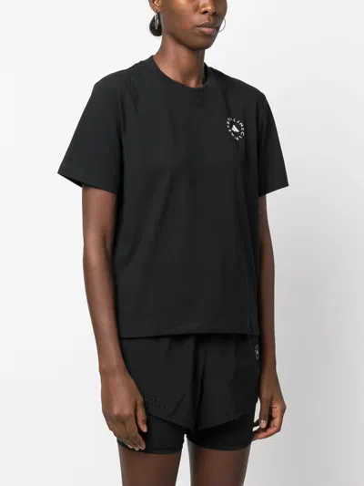 Adidas By Stella Mccartney Adidas By Stella Mc Cartney Logo Sporty T Shirt In Black