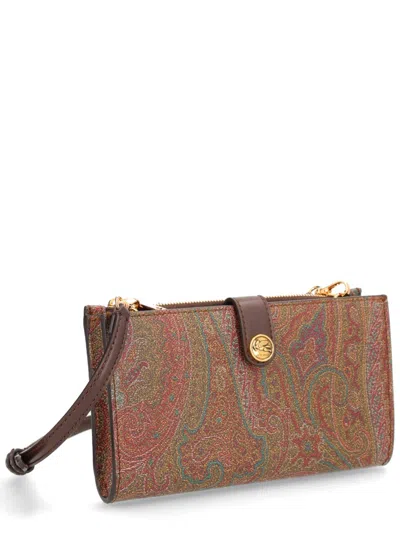 Etro Shoulder Bag Paisley Pattern Gold Tone Hardware In Multi