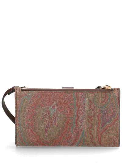 Etro Shoulder Bag Paisley Pattern Gold Tone Hardware In Multi