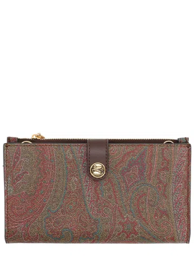 Etro Shoulder Bag Paisley Pattern Gold Tone Hardware In Multi