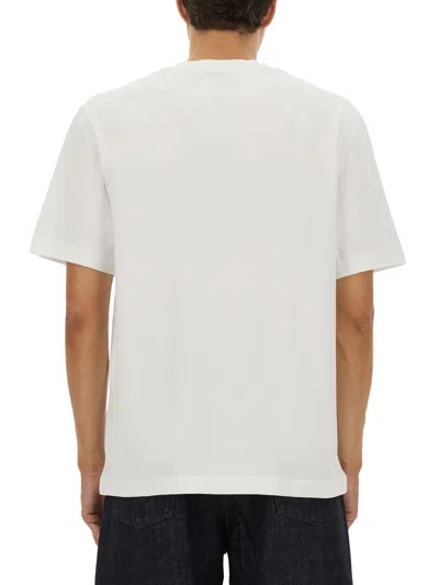 Jacquemus Le T-shirt Gros Grain White T-shirt With Logo Patch On The Front In Cotton Man
