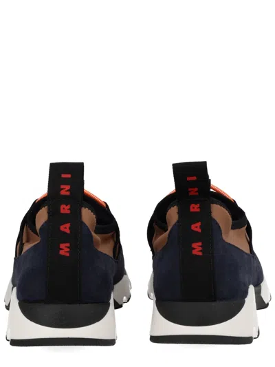 Marni Sneakers Mesh Panels Contrasting Sole Pull Tab In Multi