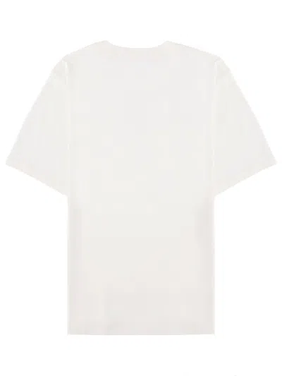 Mm6 Maison Margiela Patch Graphic Crew Neck Short Sleeve T-shirt In White