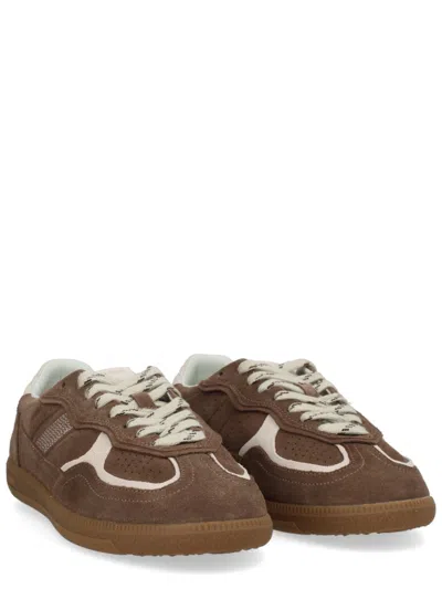 Alohas Tb.490 Rife Taupe Leather Sneakers Shoes In Brown