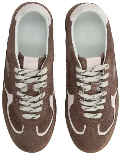 Alohas Tb.490 Rife Taupe Leather Sneakers Shoes In Brown