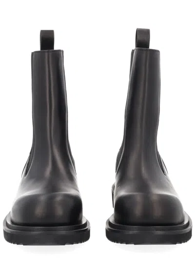 Rick Owens Beatle Gabe Leather Boots For Men In Black