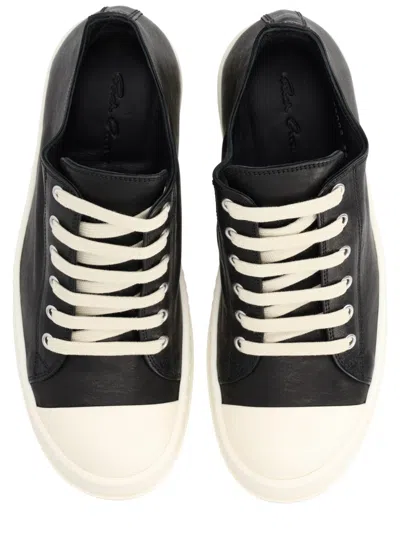 Rick Owens Women Blackwhite Lace Up Sneakers, 3.5 Luxury Sneakers For Women Darveys In Black