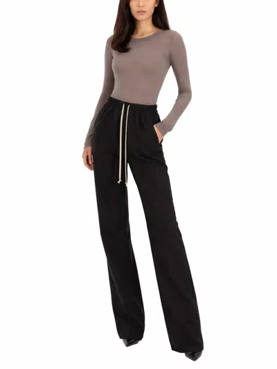 Rick Owens Grey Solid Round Neck T-shirt In Brown