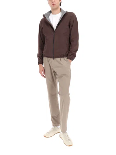 Herno Pants With Logo In Gray