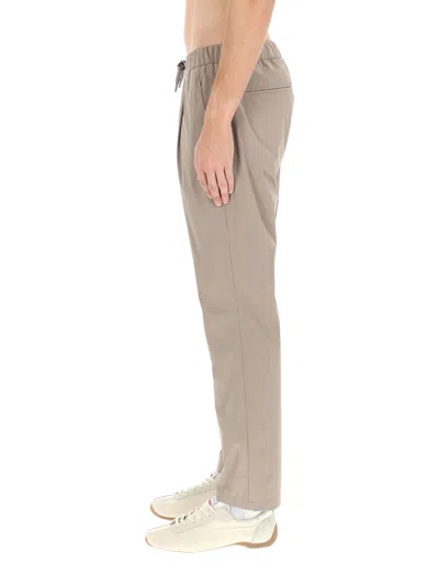 Herno Pants With Logo In Gray
