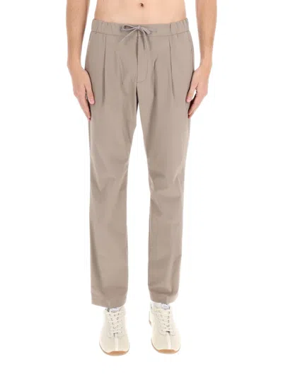 Herno Pants With Logo In Gray