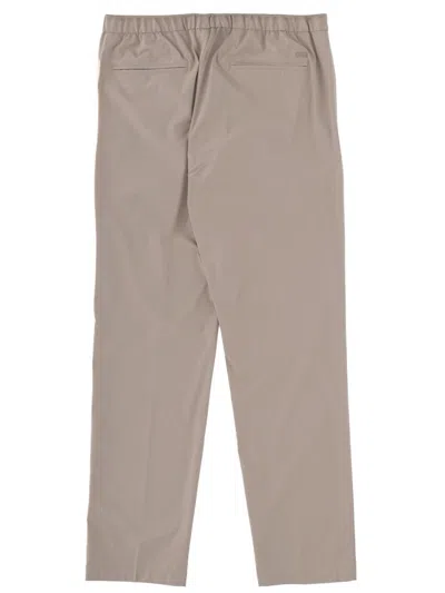 Herno Pants With Logo In Gray