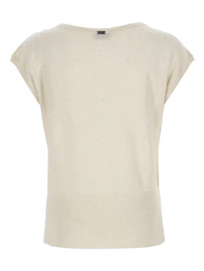 Herno Sequined T-shirt In White