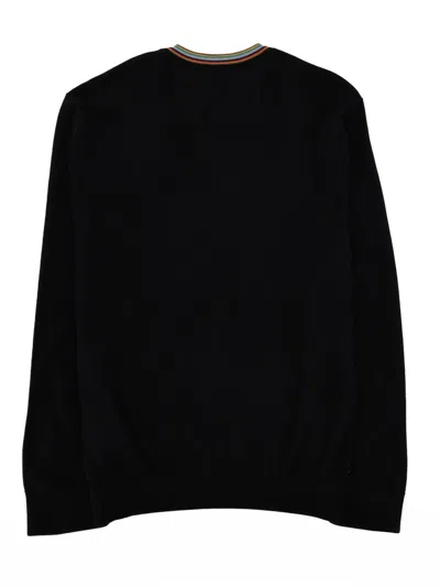 Paul Smith Signature Stripe Cardigan In Black