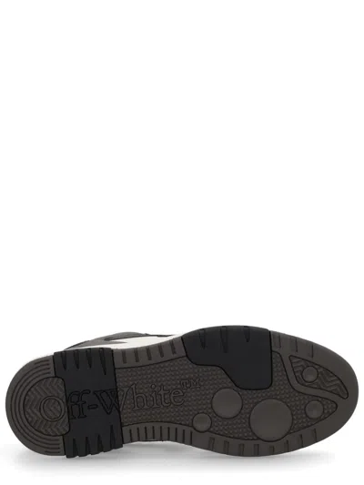 Off-white Out Of Office Grey Low Top Sneakers With Logo Patch On The Tongue And Contrasting Stitching In Leath In Gray