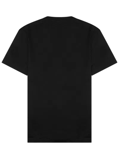 Low Brand Black Solid Crew Neck T-shirt In Black