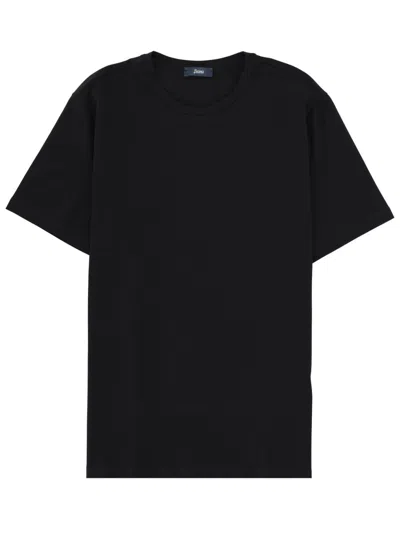 Herno Short Sleeve Crew Neck T-shirt In Black
