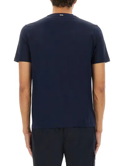 Herno Cotton T-shirt In Blue