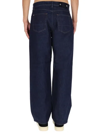 Stone Island Regular-straight-fit Five-pocket Jeans With Rinsed Finish In Blue