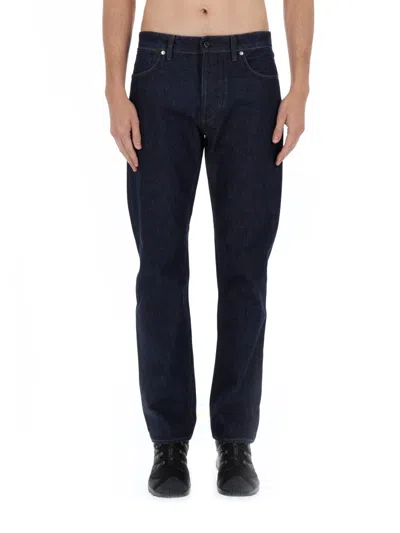 Stone Island Regular-straight-fit Five-pocket Jeans With Rinsed Finish In Blue