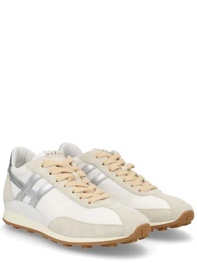 Hogan Athletic Suede Sneakers In Neutral
