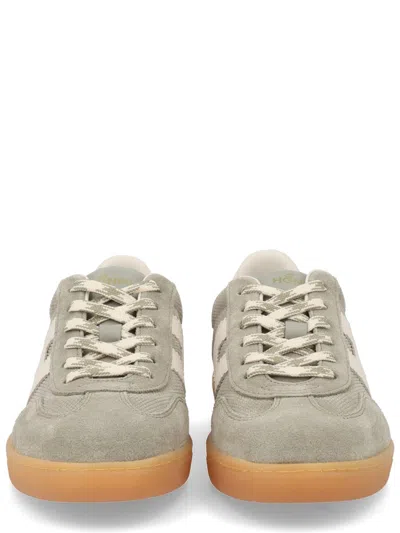 Hogan Neutrals Cool Side Stitched Logo Suede Sneakers In Multi