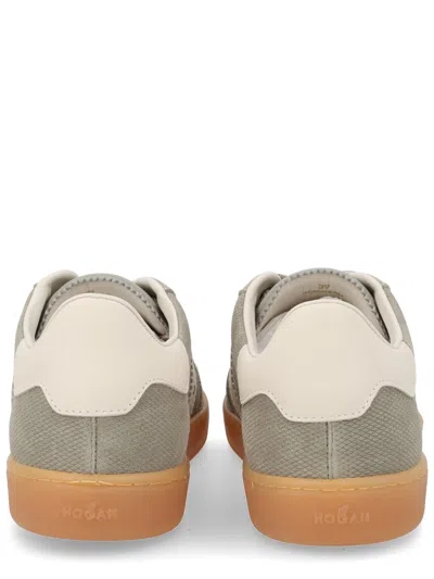 Hogan Neutrals Cool Side Stitched Logo Suede Sneakers In Multi